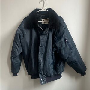 Men's Navy Blue Bomber Jacket